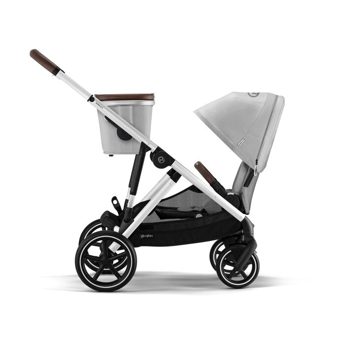 Βρεφικό Καρότσι Cybex Gazelle S Lava Grey Με Ασημί Σκελετό