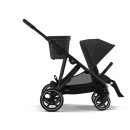 Βρεφικό Καρότσι Cybex Gazelle S Moon Black Με Μαύρο Σκελετό
