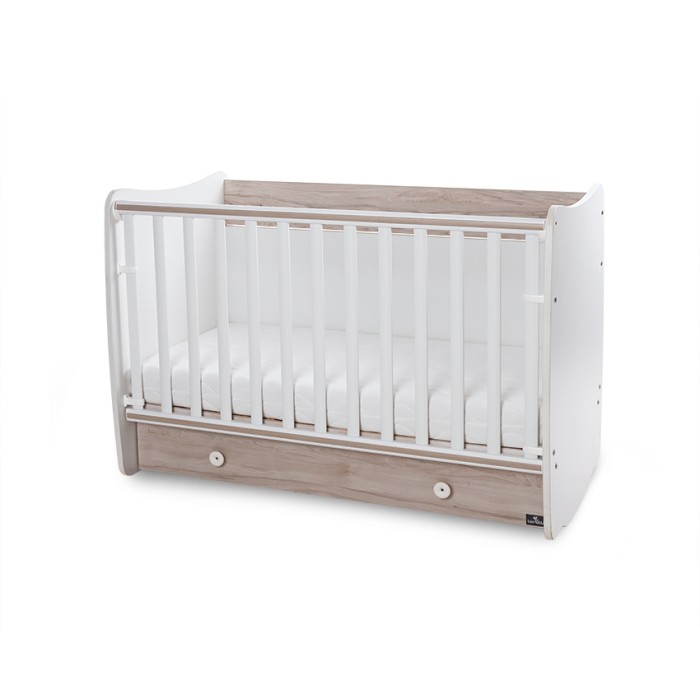 Βρεφικό Κρεβατάκι 2 Επιπέδων Dream New 60x120 White/Light Oak Lorelli