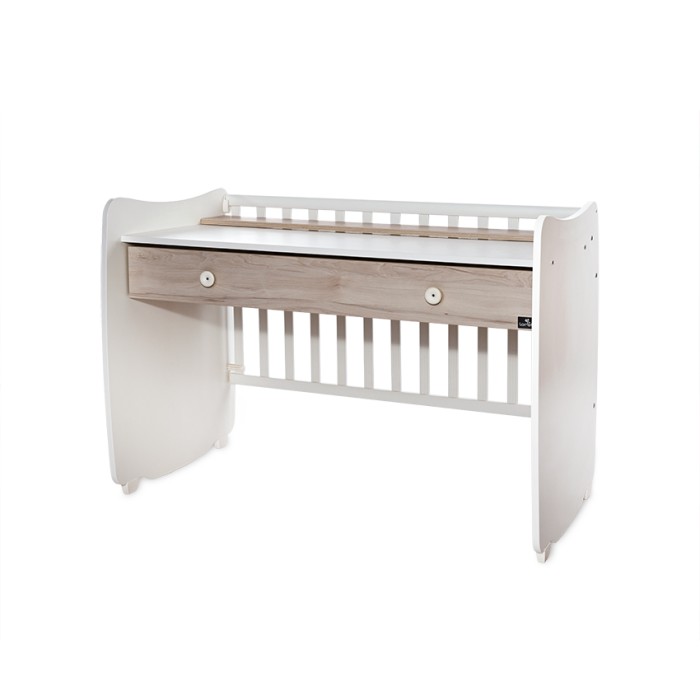 Βρεφικό Κρεβατάκι 2 Επιπέδων Dream New 60x120 White/Light Oak Lorelli