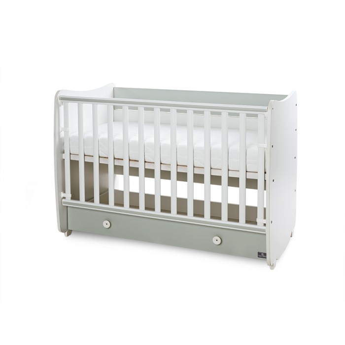 Βρεφικό Κρεβατάκι 2 Επιπέδων Dream New 60x120 White/Milky Green Lorelli