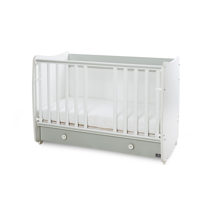 Βρεφικό Κρεβατάκι 2 Επιπέδων Dream New 60x120 White/Milky Green Lorelli