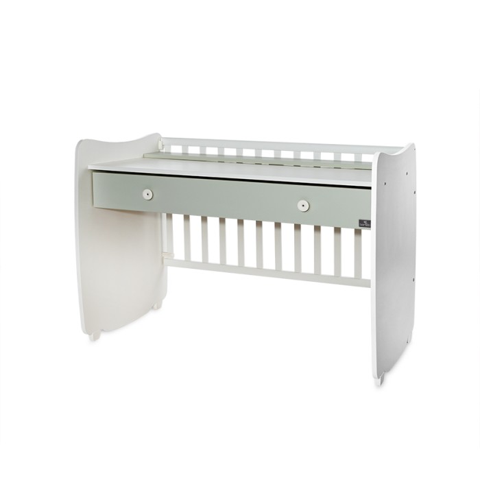 Βρεφικό Κρεβατάκι 2 Επιπέδων Dream New 60x120 White/Milky Green Lorelli