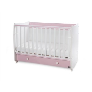 Βρεφικό Κρεβατάκι 2 Επιπέδων Dream New 60x120 White/Orchid Pink Lorelli