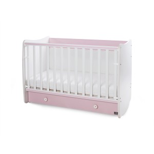 Βρεφικό Κρεβατάκι 2 Επιπέδων Dream New 60x120 White/Orchid Pink Lorelli