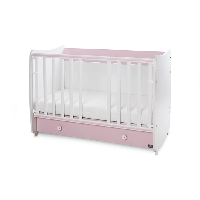 Βρεφικό Κρεβατάκι 2 Επιπέδων Dream New 60x120 White/Orchid Pink Lorelli