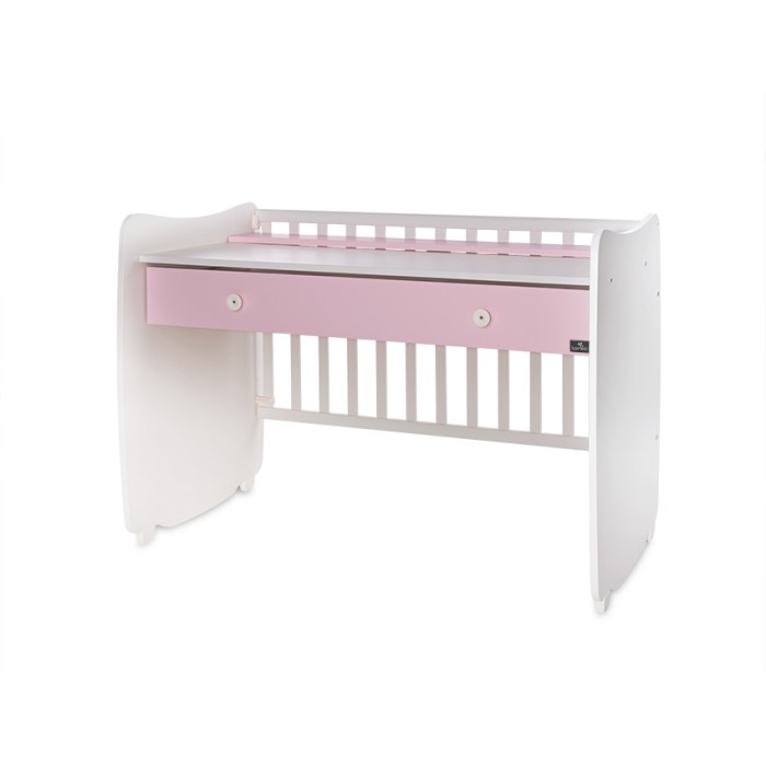 Βρεφικό Κρεβατάκι 2 Επιπέδων Dream New 60x120 White/Orchid Pink Lorelli