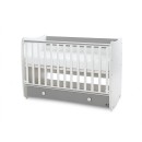 Βρεφικό Κρεβατάκι 2 Επιπέδων Dream New 60x120 White/Stone Grey Lorelli