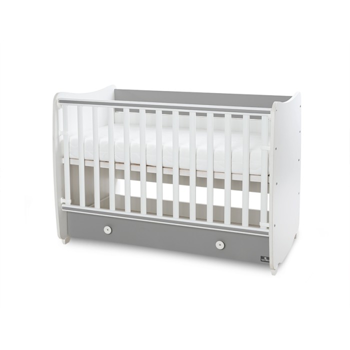 Βρεφικό Κρεβατάκι 2 Επιπέδων Dream New 60x120 White/Stone Grey Lorelli