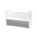 Βρεφικό Κρεβατάκι 2 Επιπέδων Dream New 60x120 White/Stone Grey Lorelli