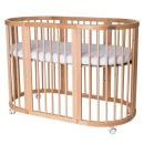 Βρεφικό Κρεβατάκι Smart Bed 9 σε 1 Φυσικό Ξύλο Oval Ingvart