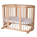 Βρεφικό Κρεβατάκι Smart Bed 9 σε 1 Φυσικό Ξύλο Oval Ingvart