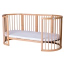 Βρεφικό Κρεβατάκι Smart Bed 9 σε 1 Φυσικό Ξύλο Oval Ingvart