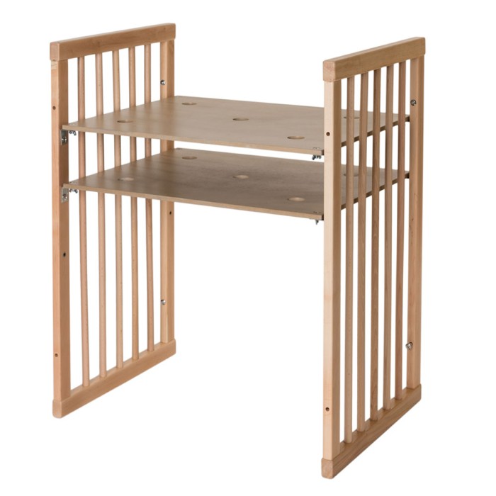 Βρεφικό Κρεβατάκι Smart Bed 9 σε 1 Φυσικό Ξύλο Oval Ingvart