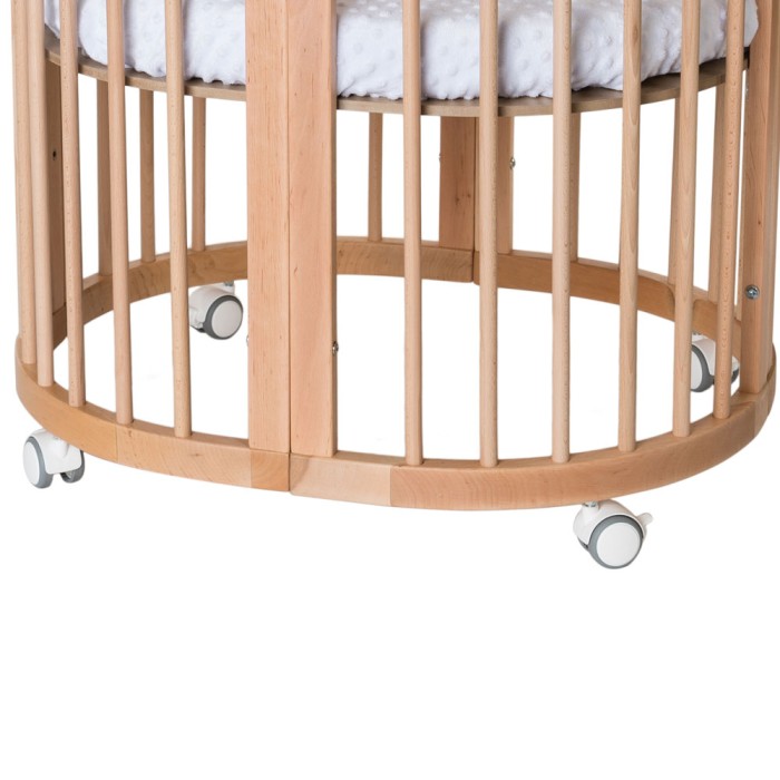 Βρεφικό Κρεβατάκι Smart Bed 9 σε 1 Φυσικό Ξύλο Oval Ingvart