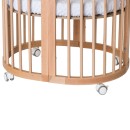 Βρεφικό Κρεβατάκι Smart Bed 9 σε 1 Φυσικό Ξύλο Round Ingvart