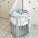 Βρεφικό Κρεβατάκι Smart Bed 9 σε 1 Γκρι Round Ingvart