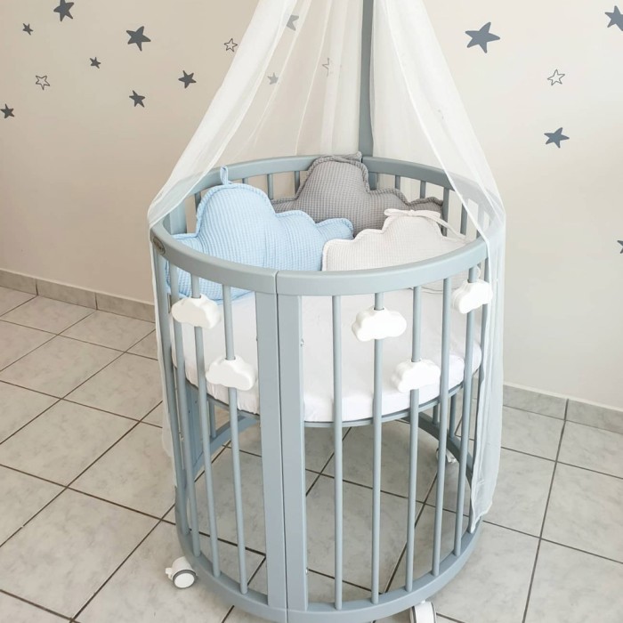 Βρεφικό Κρεβατάκι Smart Bed 9 σε 1 Γκρι Round Ingvart