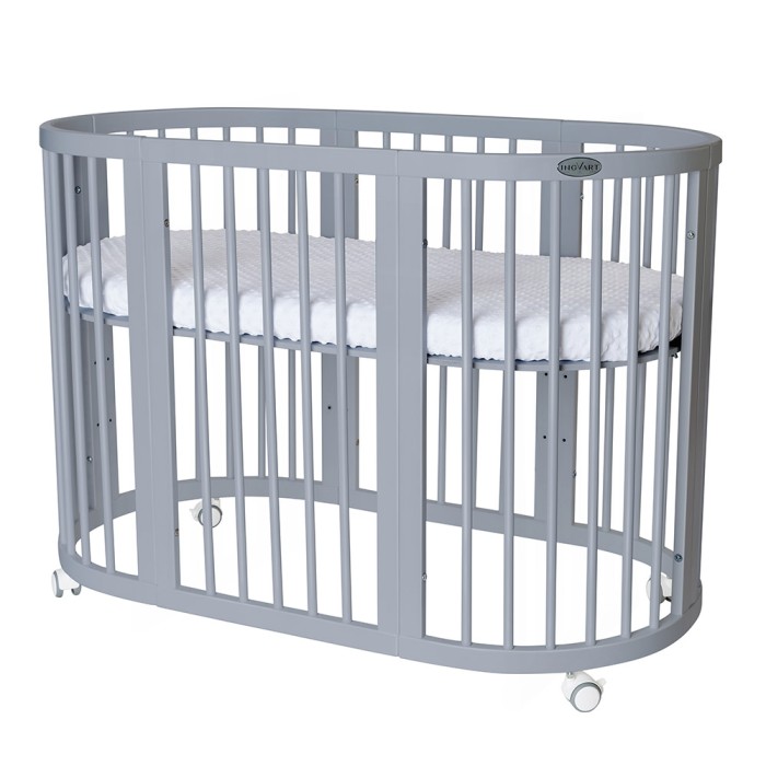 Βρεφικό Κρεβατάκι Smart Bed 9 σε 1 Γκρι Round Ingvart