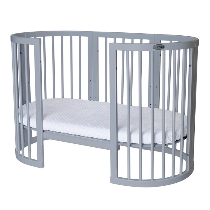 Βρεφικό Κρεβατάκι Smart Bed 9 σε 1 Γκρι Oval Ingvart Βρεφικό Κρεβατάκι Smart Bed 9 σε 1 Γκρι Oval Ingvart