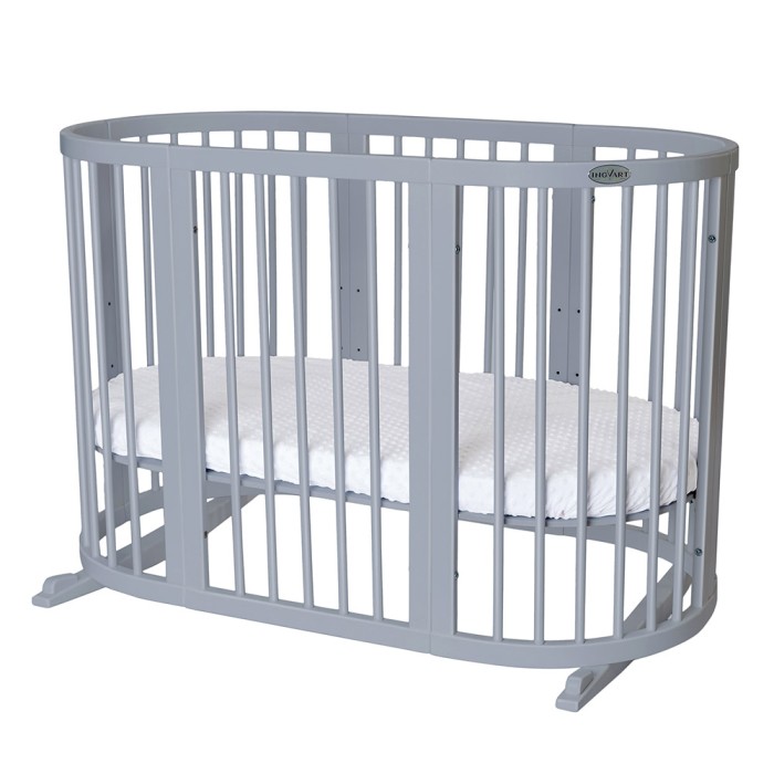 Βρεφικό Κρεβατάκι Smart Bed 9 σε 1 Γκρι Oval Ingvart Βρεφικό Κρεβατάκι Smart Bed 9 σε 1 Γκρι Oval Ingvart