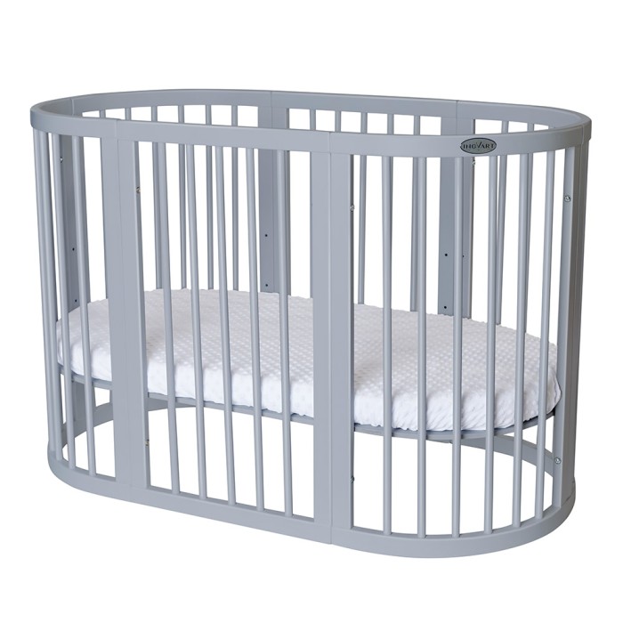 Βρεφικό Κρεβατάκι Smart Bed 9 σε 1 Γκρι Oval Ingvart Βρεφικό Κρεβατάκι Smart Bed 9 σε 1 Γκρι Oval Ingvart