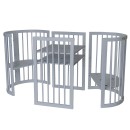 Βρεφικό Κρεβατάκι Smart Bed 9 σε 1 Γκρι Round Ingvart