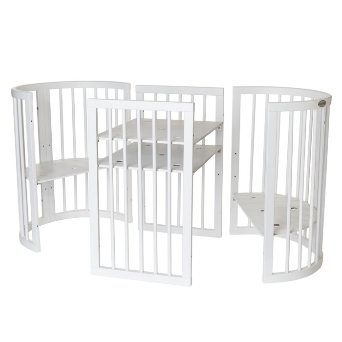 Βρεφικό Κρεβατάκι Smart Bed 9 σε 1 Λευκό Round Ingvart