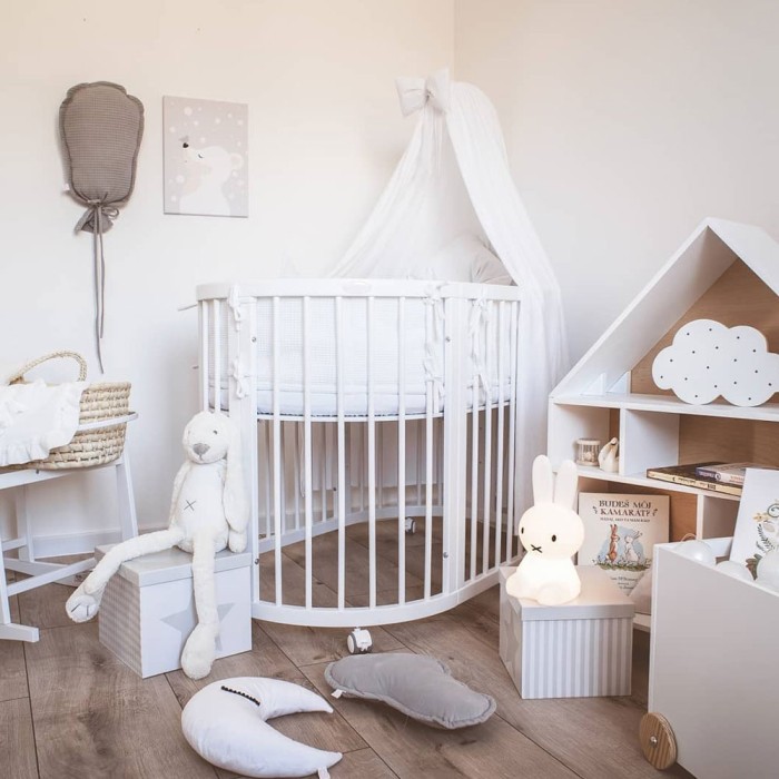 Βρεφικό Κρεβατάκι Smart Bed 9 σε 1 Λευκό Oval Ingvart Βρεφικό Κρεβατάκι Smart Bed 9 σε 1 Λευκό Oval Ingvart