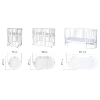 Βρεφικό Κρεβατάκι Smart Bed 9 σε 1 Λευκό Round Ingvart