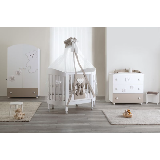 Βρεφικό κρεβάτι  Lillo B Ovale Bianco PALI