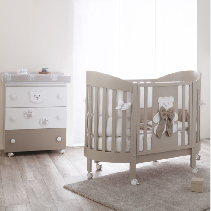 Βρεφικό κρεβάτι  Lillo B Ovale Tortora PALI