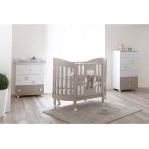 Βρεφικό κρεβάτι  Lillo B Ovale Tortora PALI