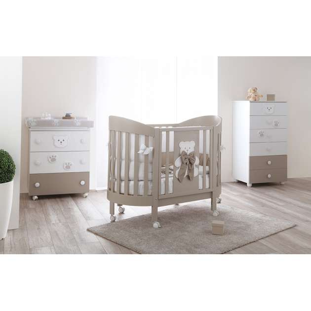 Βρεφικό κρεβάτι  Lillo B Ovale Tortora PALI