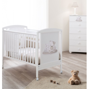 Βρεφικό κρεβάτι Lulu Bianco/Tortora Pali