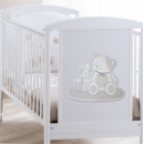 Βρεφικό κρεβάτι Lulu Bianco/Tortora Pali