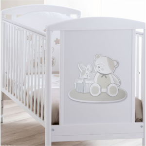 Βρεφικό κρεβάτι Lulu Bianco/Tortora Pali Βρεφικό κρεβάτι Lulu Bianco/Tortora Pali