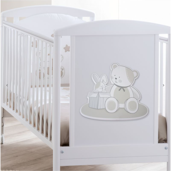 Βρεφικό κρεβάτι Lulu Bianco/Tortora Pali