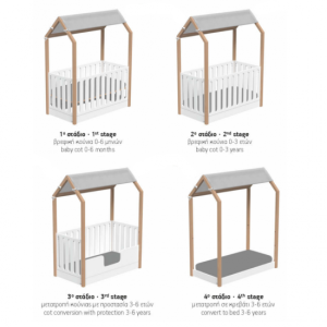 Βρεφικό Κρεβάτι Μετατρεπόμενο Τύπου Μοντεσσόρι La Maison Casababy Βρεφικό Κρεβάτι Μετατρεπόμενο Τύπου Μοντεσσόρι La Maison Casababy