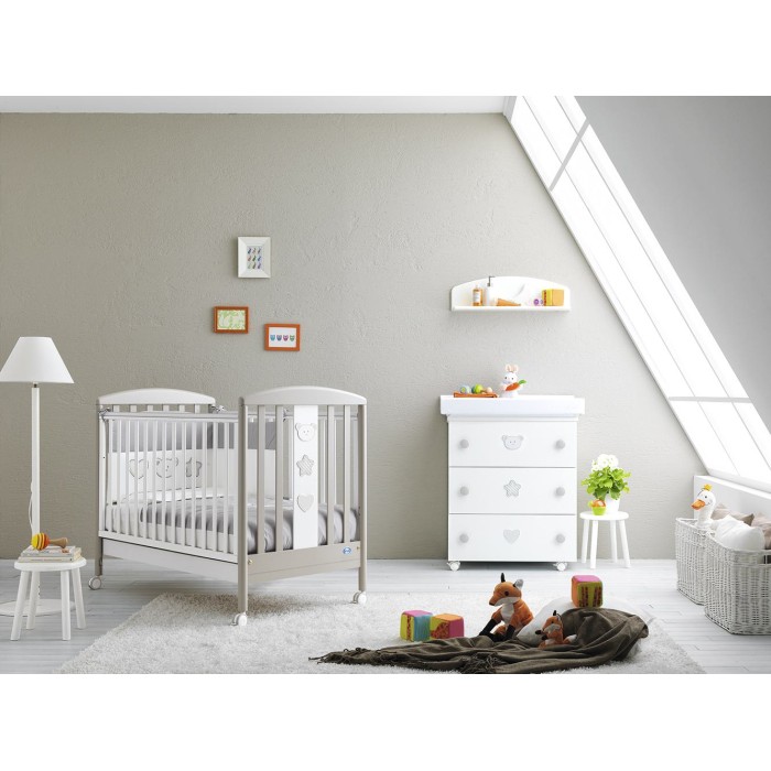 Βρεφικό Κρεβάτι Pali Birillo Λευκό/Μπεζ