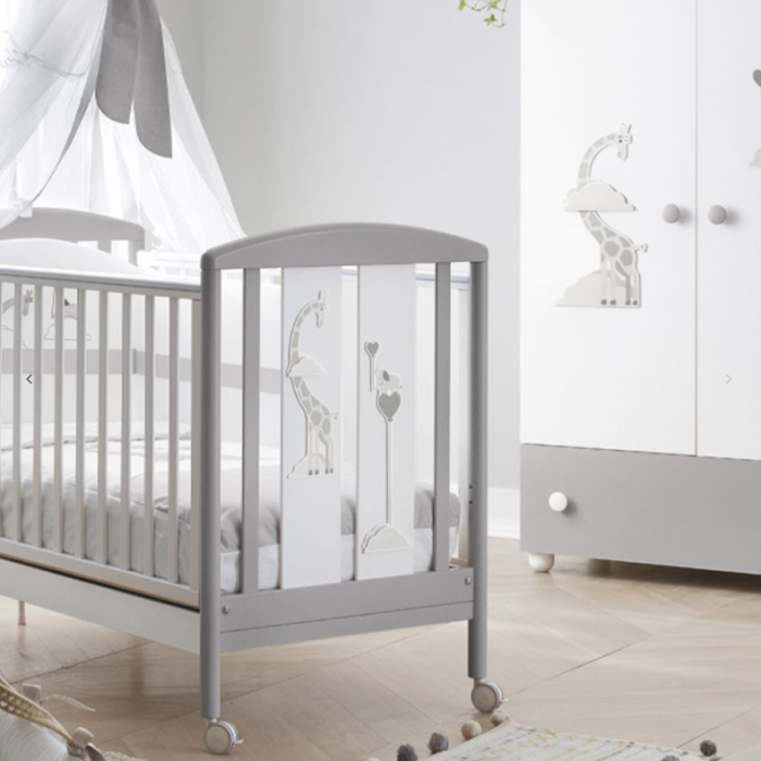Βρεφικό Κρεβάτι  Savana Χρώμα Bianco/Grigio PALI
