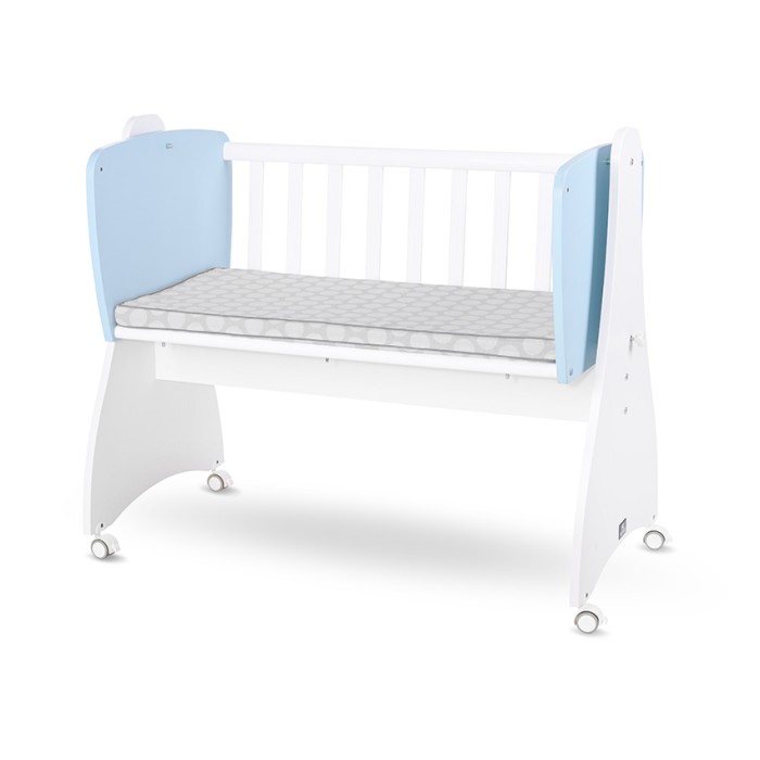 Βρεφικό Ξύλινο Λίκνο First Dreams White/ Baby Blue New Lorelli