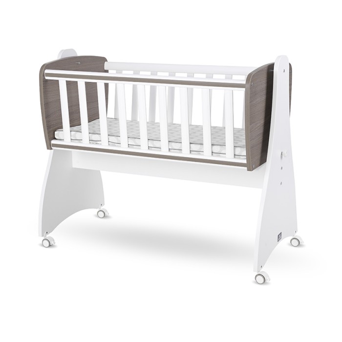 Βρεφικό Ξύλινο Λίκνο First Dreams White/Coffee Lorelli