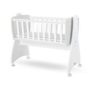 Βρεφικό Ξύλινο Λίκνο First Dreams White/ Minlky Green New Lorelli