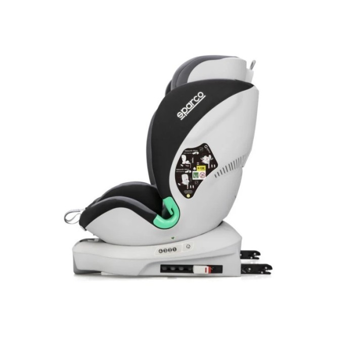 Βρεφικό Παιδικό Κάθισμα Αυτοκινήτου 40-135cm Sparco  Isofix + Πόδι Στήριξης Black/Grey