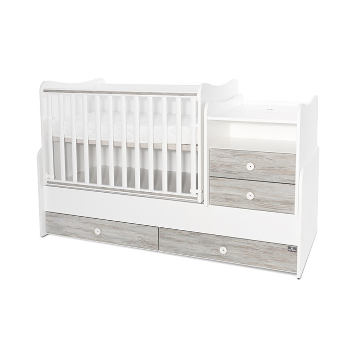 Βρεφικό Πολυμορφικό Κρεβατάκι Combo White/Artword Lorelli