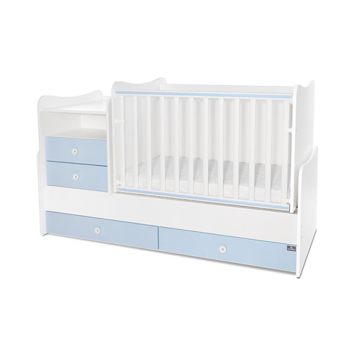 Βρεφικό Πολυμορφικό Κρεβατάκι Combo White/Baby Blue Lorelli Βρεφικό Πολυμορφικό Κρεβατάκι Combo White/Baby Blue Lorelli