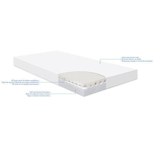 Βρεφικό Στρώμα NightDream Bamboo 60x120x10cm Kikka Boo