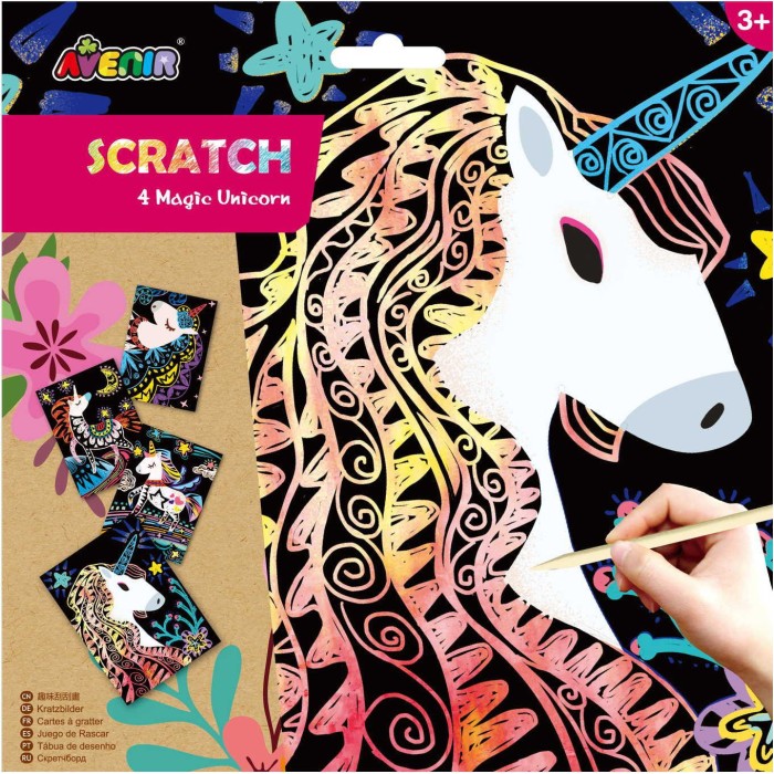 Χειροτεχνίες Scratch Magic Unicorn Head Avenir
