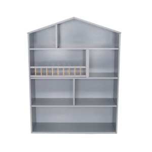 Ξύλινη Βιβλιοθήκη Κουκλόσπιτο Γκρι Jabadabado